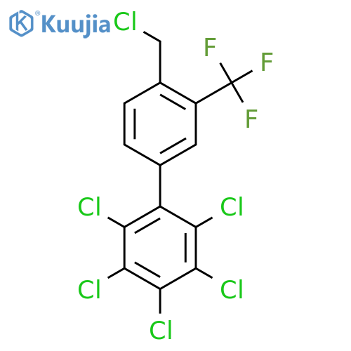 4'-(Chloromethyl)-2,3,4,5,6-pentachloro-3'-(trifluoromethyl)biphenyl structure