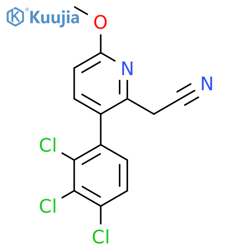 6-Methoxy-3-(2,3,4-trichlorophenyl)pyridine-2-acetonitrile structure
