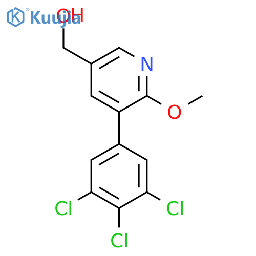2-Methoxy-3-(3,4,5-trichlorophenyl)pyridine-5-methanol structure