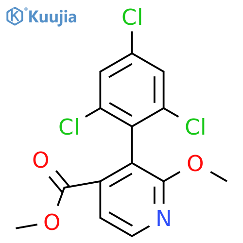 Methyl 2-methoxy-3-(2,4,6-trichlorophenyl)isonicotinate structure