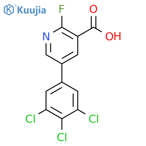 2-Fluoro-5-(3,4,5-trichlorophenyl)nicotinic acid structure
