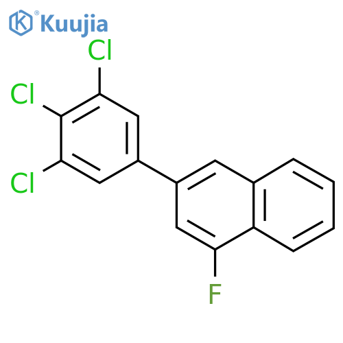 1-Fluoro-3-(3,4,5-trichlorophenyl)naphthalene structure