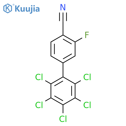 3-Fluoro-2',3',4',5',6'-pentachlorobiphenyl-4-carbonitrile structure