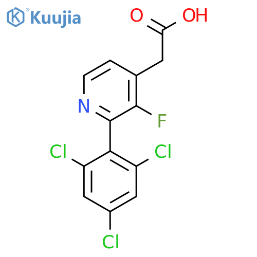 3-Fluoro-2-(2,4,6-trichlorophenyl)pyridine-4-acetic acid structure