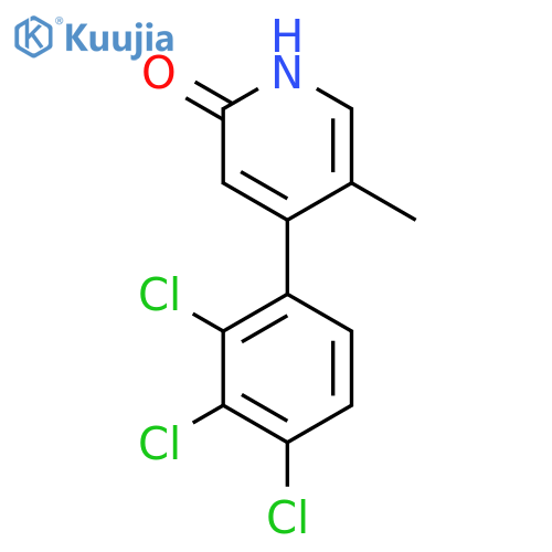 2-Hydroxy-5-methyl-4-(2,3,4-trichlorophenyl)pyridine structure