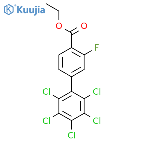 Ethyl 3-fluoro-2',3',4',5',6'-pentachlorobiphenyl-4-carboxylate structure