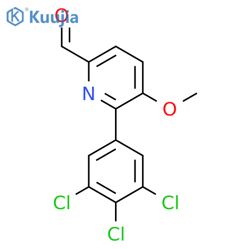 5-Methoxy-6-(3,4,5-trichlorophenyl)picolinaldehyde structure
