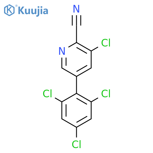 3-Chloro-5-(2,4,6-trichlorophenyl)picolinonitrile structure