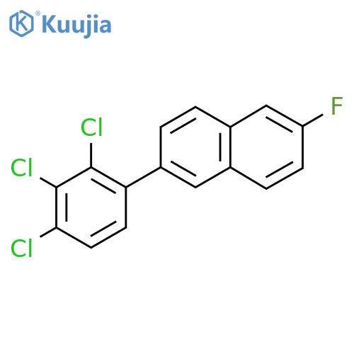 2-Fluoro-6-(2,3,4-trichlorophenyl)naphthalene structure