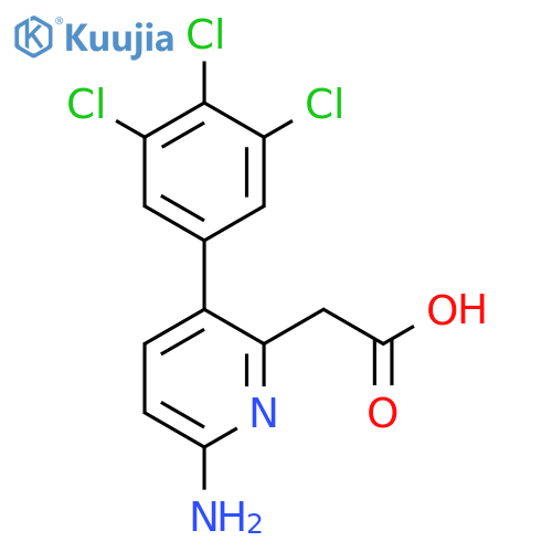 6-Amino-3-(3,4,5-trichlorophenyl)pyridine-2-acetic acid structure