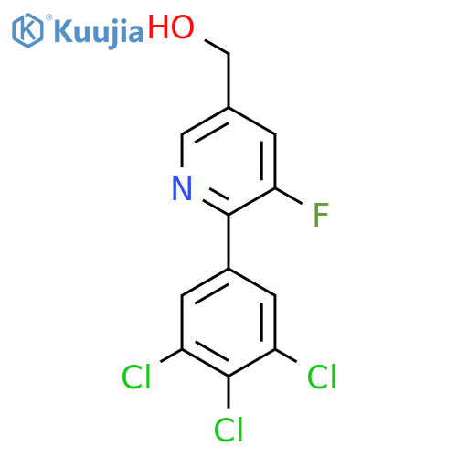 3-Fluoro-2-(3,4,5-trichlorophenyl)pyridine-5-methanol structure