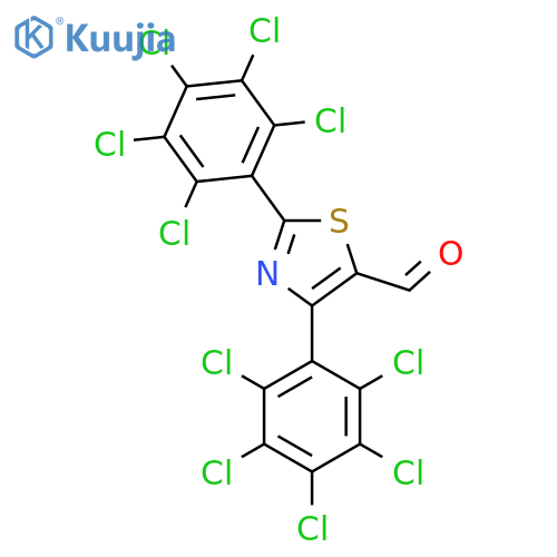 2,4-Bis(perchlorophenyl)thiazole-5-carboxaldehyde structure