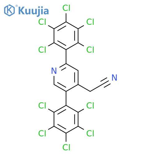 2,5-Bis(perchlorophenyl)pyridine-4-acetonitrile structure