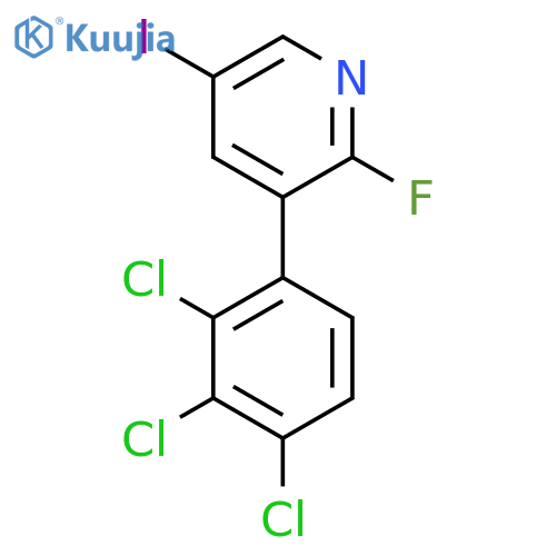 2-Fluoro-5-iodo-3-(2,3,4-trichlorophenyl)pyridine structure