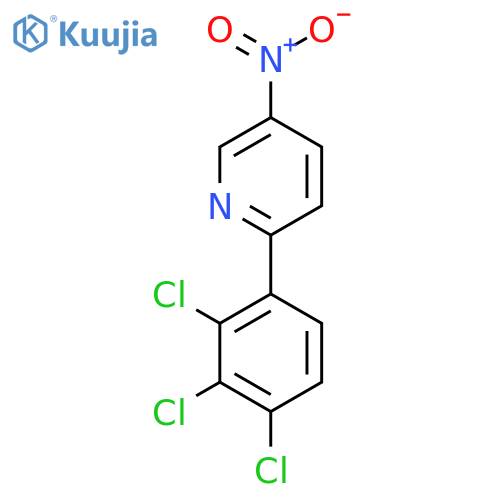 5-Nitro-2-(2,3,4-trichlorophenyl)pyridine structure