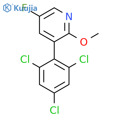 5-Fluoro-2-methoxy-3-(2,4,6-trichlorophenyl)pyridine structure