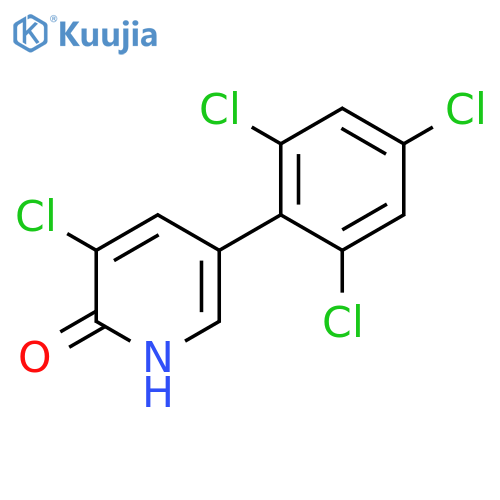 3-Chloro-2-hydroxy-5-(2,4,6-trichlorophenyl)pyridine structure
