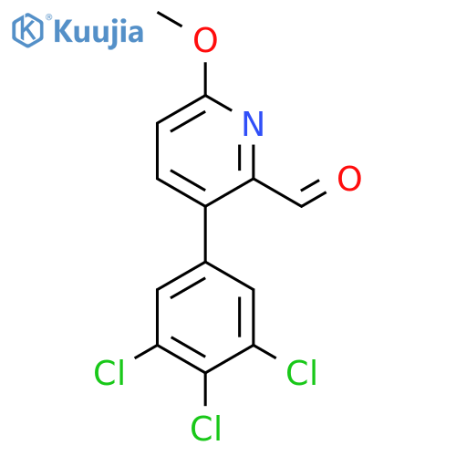 6-Methoxy-3-(3,4,5-trichlorophenyl)picolinaldehyde structure