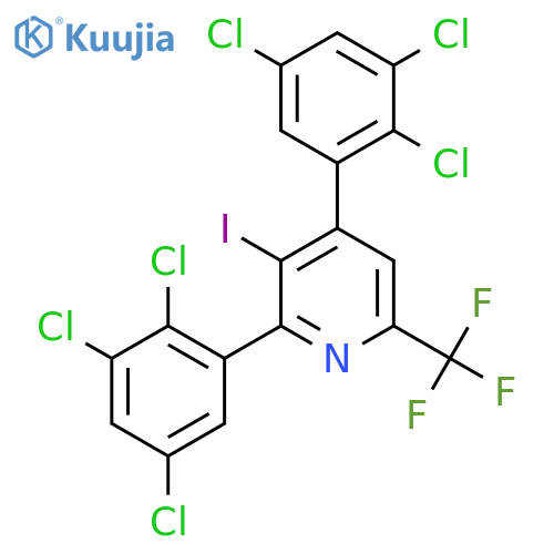 2,4-Bis(2,3,5-trichlorophenyl)-3-iodo-6-(trifluoromethyl)pyridine structure