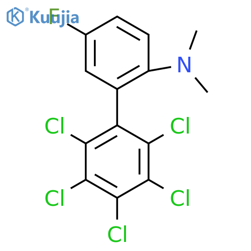 (5-Fluoro-2',3',4',5',6'-pentachlorobiphenyl-2-yl)-dimethyl-amine structure