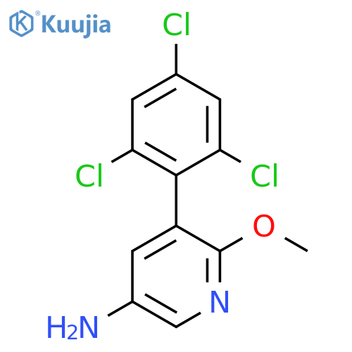 5-Amino-2-methoxy-3-(2,4,6-trichlorophenyl)pyridine structure