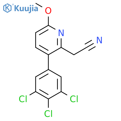 6-Methoxy-3-(3,4,5-trichlorophenyl)pyridine-2-acetonitrile structure