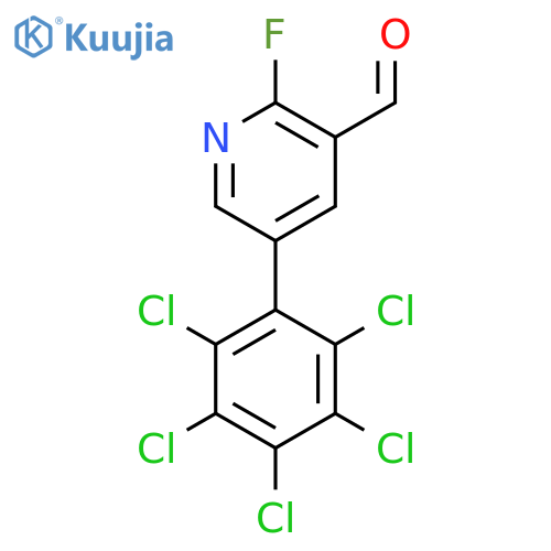 2-Fluoro-5-(perchlorophenyl)nicotinaldehyde structure