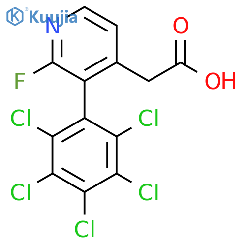 2-Fluoro-3-(perchlorophenyl)pyridine-4-acetic acid structure