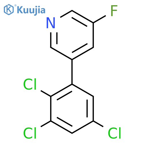 3-Fluoro-5-(2,3,5-trichlorophenyl)pyridine structure