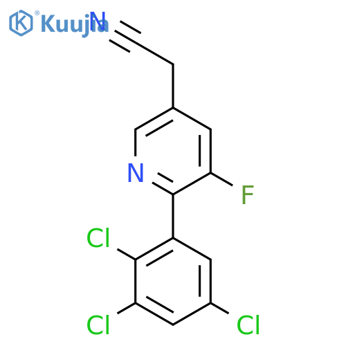 3-Fluoro-2-(2,3,5-trichlorophenyl)pyridine-5-acetonitrile structure
