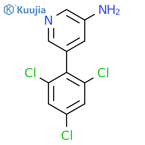 3-Amino-5-(2,4,6-trichlorophenyl)pyridine structure