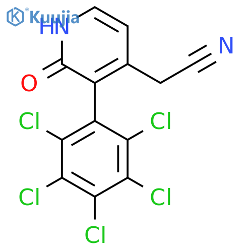 2-Hydroxy-3-(perchlorophenyl)pyridine-4-acetonitrile structure