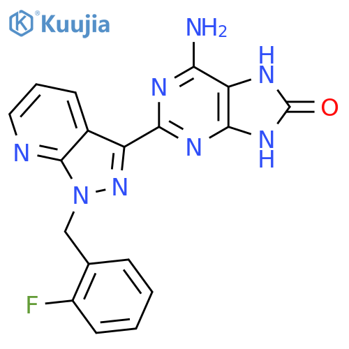 6-Amino-2-1-(2-fluorophenyl)methyl-1H-pyrazolo3,4-bpyridin-3-yl-7,9-dihydro-8H-purin-8-one structure