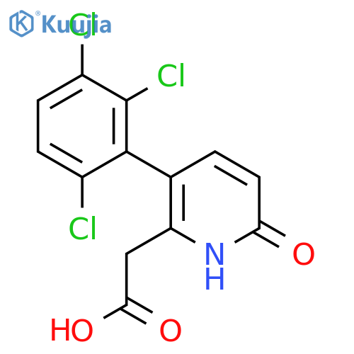 6-Hydroxy-3-(2,3,6-trichlorophenyl)pyridine-2-acetic acid structure