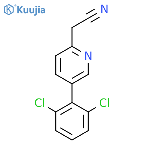 5-(2,6-Dichlorophenyl)pyridine-2-acetonitrile structure