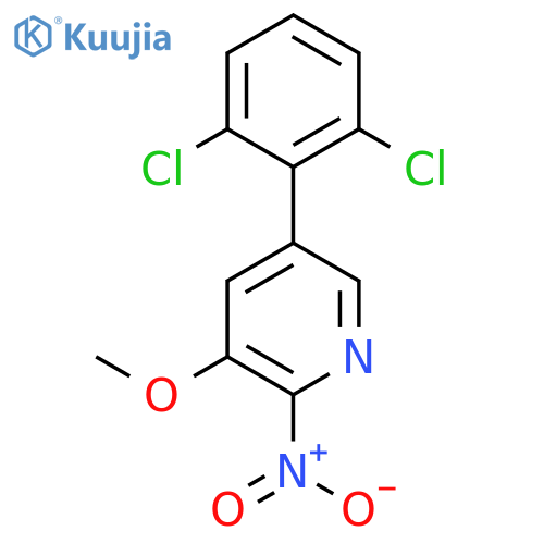5-(2,6-Dichlorophenyl)-3-methoxy-2-nitropyridine structure