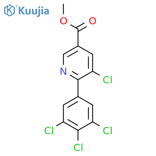 Methyl 5-chloro-6-(3,4,5-trichlorophenyl)nicotinate structure