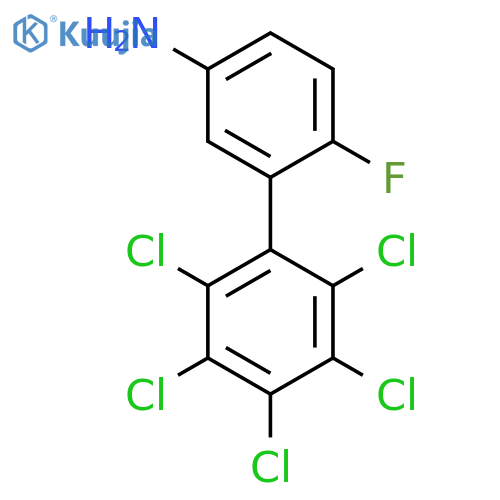 3-Amino-6-fluoro-2',3',4',5',6'-pentachlorobiphenyl structure