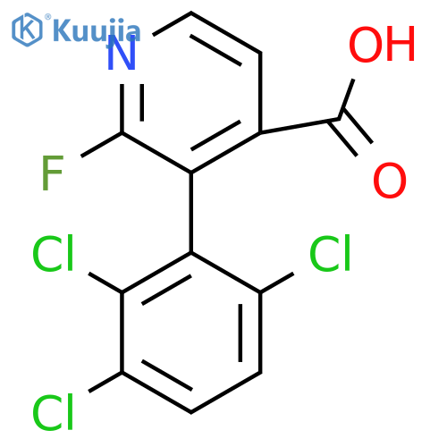2-Fluoro-3-(2,3,6-trichlorophenyl)isonicotinic acid structure