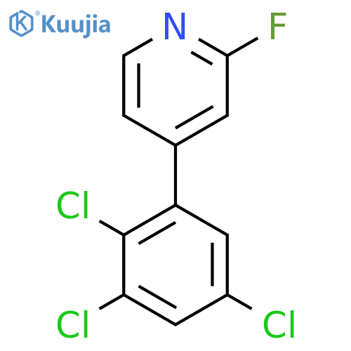 2-Fluoro-4-(2,3,5-trichlorophenyl)pyridine structure