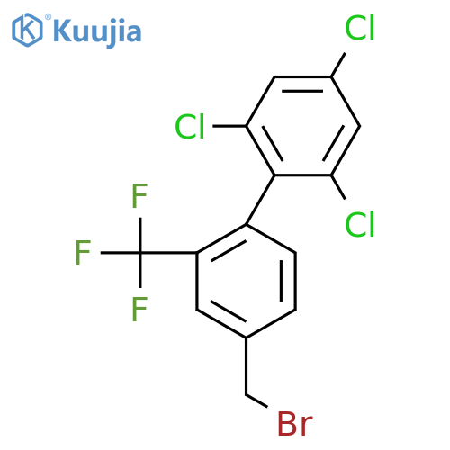 4'-(Bromomethyl)-2,4,6-trichloro-2'-(trifluoromethyl)biphenyl structure