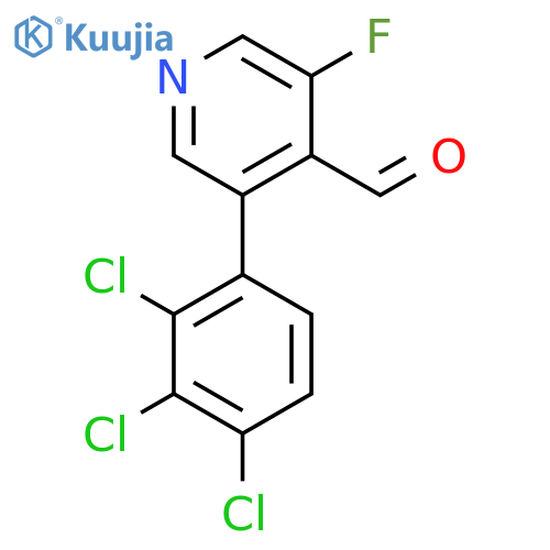3-Fluoro-5-(2,3,4-trichlorophenyl)isonicotinaldehyde structure