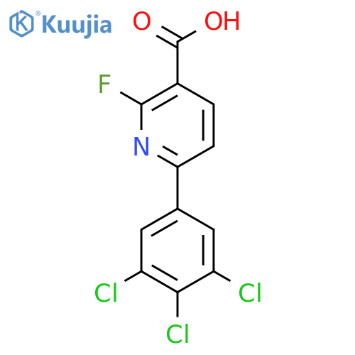 2-Fluoro-6-(3,4,5-trichlorophenyl)nicotinic acid structure
