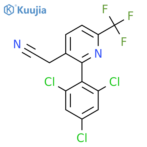 2-(2,4,6-Trichlorophenyl)-6-(trifluoromethyl)pyridine-3-acetonitrile structure