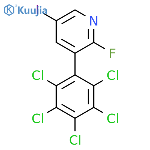 2-Fluoro-5-iodo-3-(perchlorophenyl)pyridine structure
