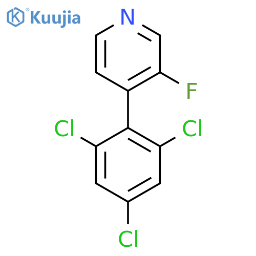 3-Fluoro-4-(2,4,6-trichlorophenyl)pyridine structure