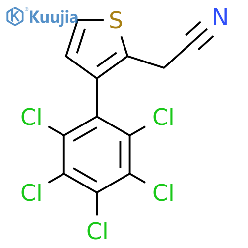 3-(Perchlorophenyl)thiophen-2-acetonitrile structure