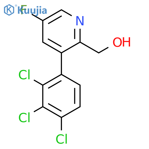 5-Fluoro-3-(2,3,4-trichlorophenyl)pyridine-2-methanol structure