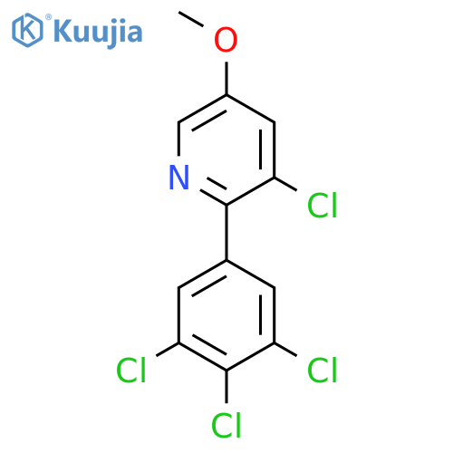 3-Chloro-5-methoxy-2-(3,4,5-trichlorophenyl)pyridine structure