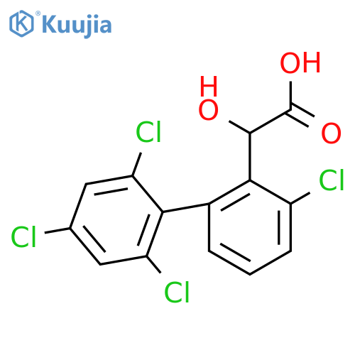 Hydroxy-(3,2',4',6'-tetrachlorobiphenyl-2-yl)-acetic acid structure